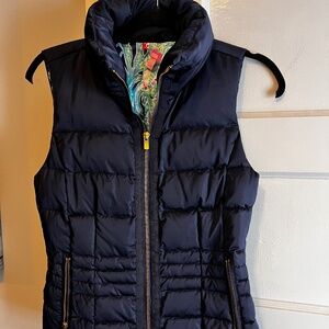Lilly Pulitzer Navy Puffer Vest
